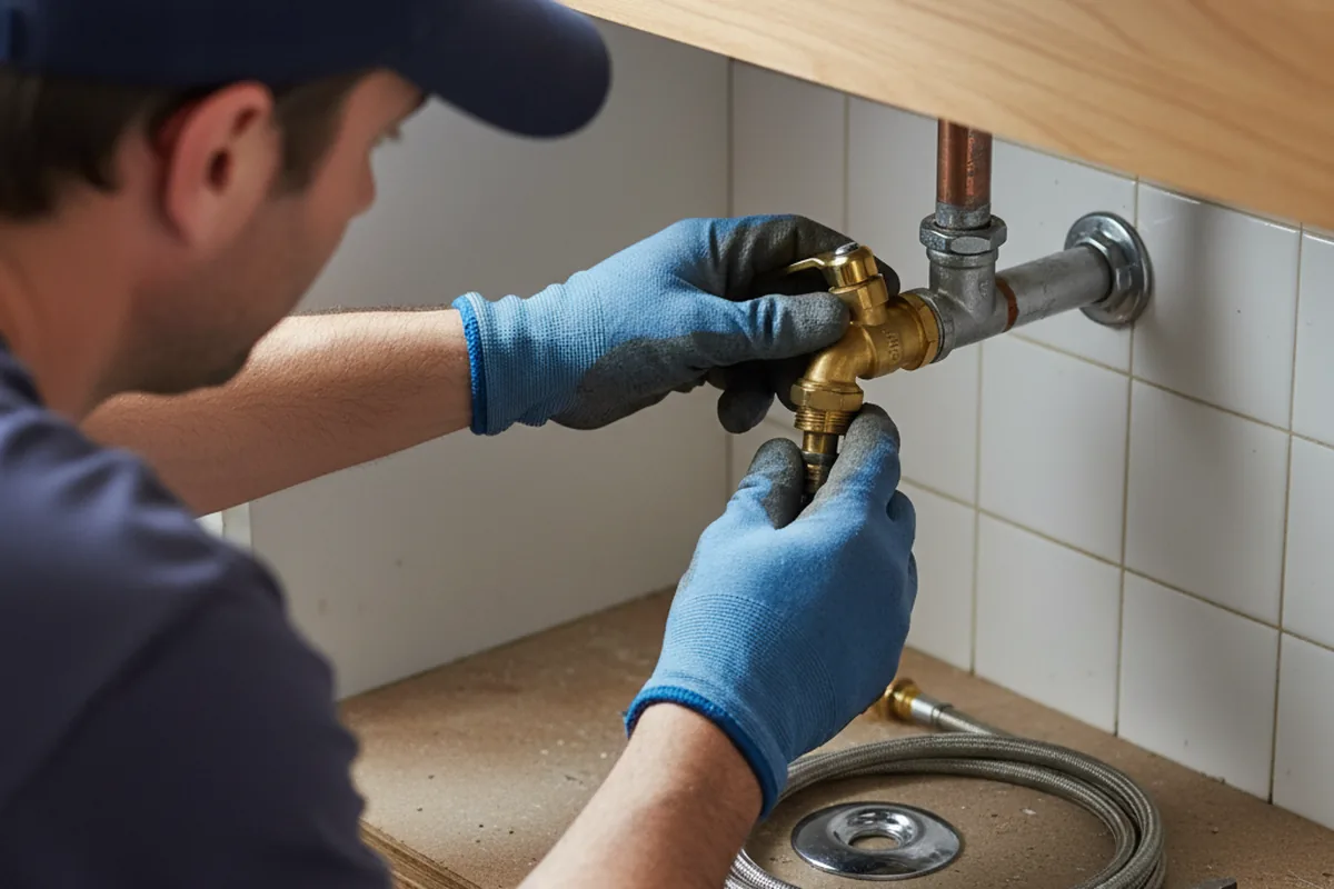 Shutoff valve and fitting work during Faucet and Fixture Repair in Milford
